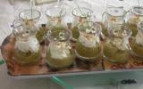 Verrine d'aubergines en mousse croustillante