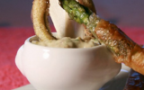 Tempura d'éperlans et asperges du Blayais, gribiche d'anchois