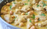 Poulet au curry et ses noix