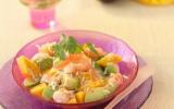 Salade de crevettes, mangue, avocat et noix de coco