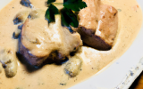 Filet de veau au lard à la crème de maroilles