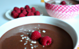 Soupe froide au chocolat et framboises