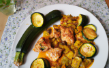 Briouats au poulet, courgettes et curry