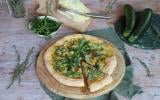 Pizza au Gorgonzola AOP, courgettes et roquette