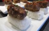 Sushis aux boulettes de bœuf caramélisées