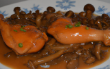 Cuisses de chapon aux morilles et sauce au madère