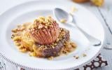 Pomme Hasselback en crumble, sur son carré Moelleux