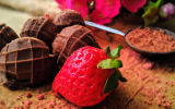 Truffe fraise chocolat