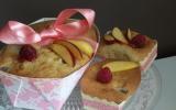 Cake nectarine jaunes et framboises