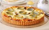 Quiche au roquefort et aux artichauts