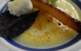 Crème brulée au roquefort, sorbet roquefort