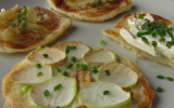 Galettes de pommes au fromage blanc et à la ciboulette