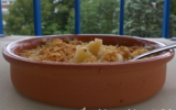 Crumble de pommes flambées au cognac mélasse de châtaigne