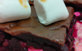 Brownie framboise et crème de chamallows