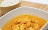 Crevettes au curry et coco