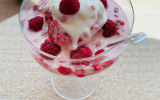 Glace au yaourt à la framboise