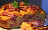 Cake jambon lardons et chorizo