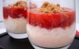 Riz au lait, fraises et speculos