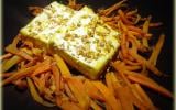 Tofu roti à l'orange, julienne de carottes