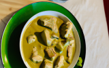 Curry vert de porc au lait de coco aux pommes fondantes