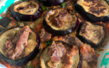 Gratin aubergines et agneau