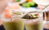 Mousse d'asperges aux crevettes