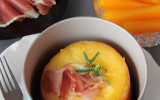 Cocotte de patate douce, coppa et mimolette