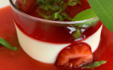 Panna cotta fraise/ basilic