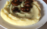 Purée de patates douces et champignons