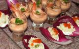 Verrine de mousse de crevettes