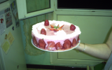 Entremets fraises et framboises