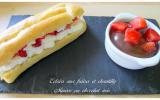 Éclairs fraises chantilly et sa mousse au chocolat noir