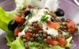 Salade de lentilles et de tomates cerises