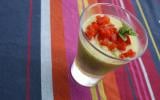 Gaspacho de courgettes et ses poivrons