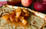 Compotée de pommes et crêpes au beurre de salidou