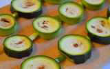 Tronçons de courgette à la minimale