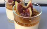 Panna cotta en verrine au foie gras et figue séchée saveur réglisse