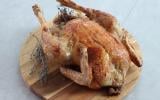 Poulet fermier rôti au four