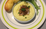 Parmentier à la brandade de morue et fondue de poireaux