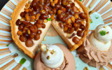 Tarte au café, nougatine et glace au café