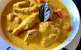 Curry de chapon au lait de coco