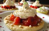 Tartelettes sucrées de tomates confites et chantilly de basilic-citron