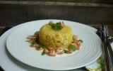 Risotto au curry, coco et crevettes grise