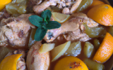 Tajine de poulet au gingembre et aux citrons confits