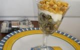 Crumble courgettes-aubergines et kiri en verrine