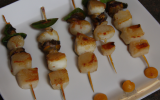 Brochette de Saint-Jacques au réglisse