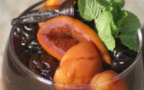 Salade de Pruneaux d'Agen, abricots et oranges au vin de Bordeaux