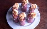 Crevettes en verrine rose