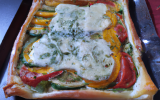 Tarte mozzarella et légumes