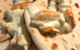 Naans au blanc de poulet et fromage philadelphia